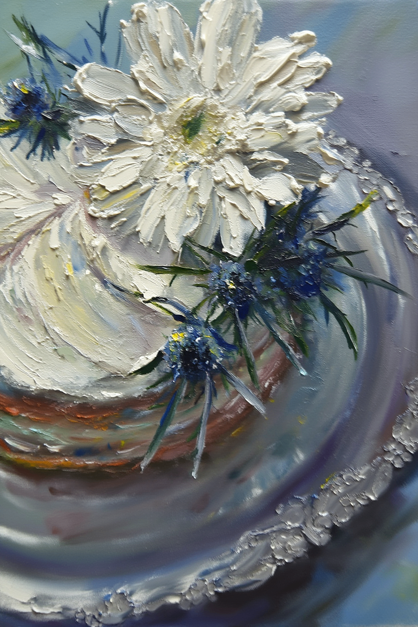 Daisy & Thistle Still Life
